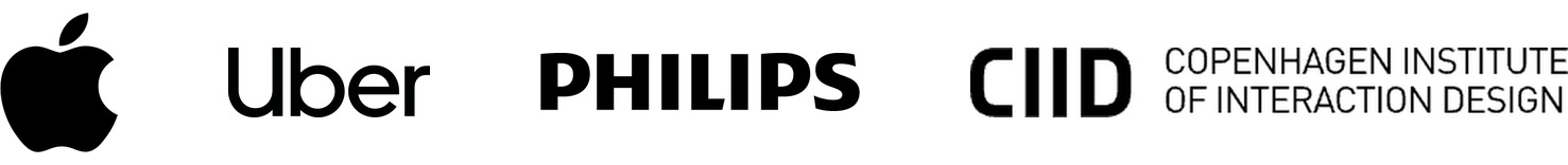 Previously Apple, Uber, Philips and the Copenhagen Institute of Interaction Design